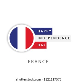 Happy France Independence Day Vector Template Design Illustrator