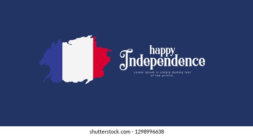 Happy France Independence Day Vector Template Design Illustration
