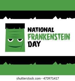 Happy Frankenstein Day Vector Illustration. 