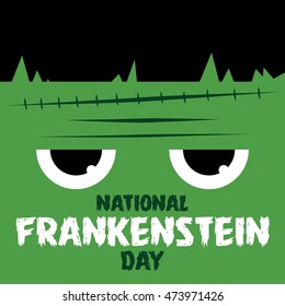 Happy Frankenstein Day Vector Illustration. 