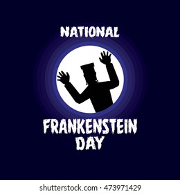 Happy Frankenstein Day Vector Illustration. 