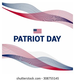 Happy & Free Patriot Day. 9/11 Patriot Day background, Abstract lines background. Patriot Day September 11, 2001 Poster Template, we will never forget you, Vector illustration for Patriot Day