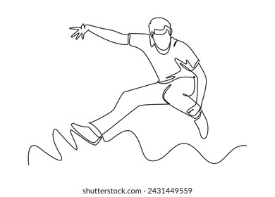 Happy free people flying concept. Happy free people flying. Characters strive for goal and develop. Smiling person in various poses. Cartoon flat vector collection isolated on gray background