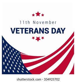 Happy and Free Veterans Day November 11th Creative usa flag 3d style template, United state of America, U.S.A veterans day design. Beautiful USA flag Composition. veterans Day poster design