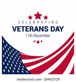 Happy and Free Veterans Day November 11th Creative usa flag 3d style template, United state of America, U.S.A veterans day design. Beautiful USA flag Composition. veterans Day poster design