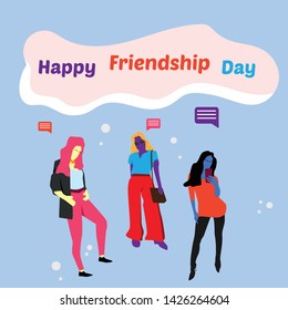 happy freienship day vector illustration