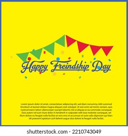 happy freindship day poster vector design