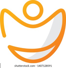 Happy fresh human logo template vector icon design