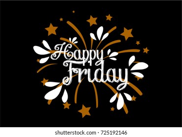 Happy Friday, Beautiful greeting card poster