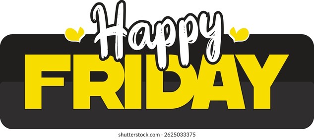 Happy Friday creative typography text design
