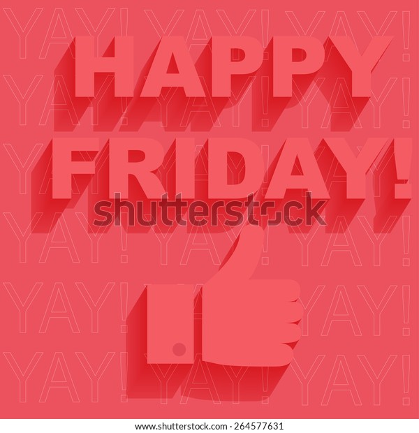 Happy Friday Letters On Colorful Background Stock Vector Royalty Free