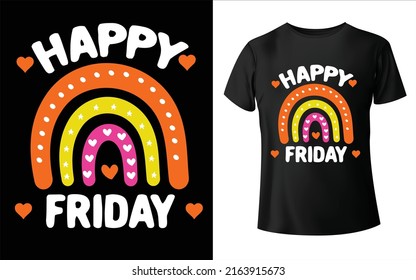 Diseño de camisetas de Happy Friday semana de diseño de camisetas