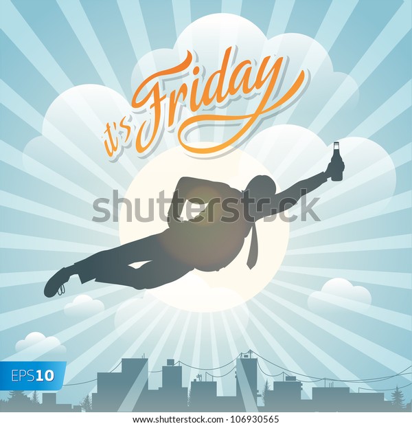 Happy Friday Vector Eps10 Illustration Stock Vector Royalty Free