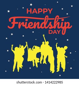 happy friedship day banner design