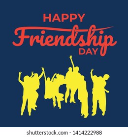 happy friedship day banner design