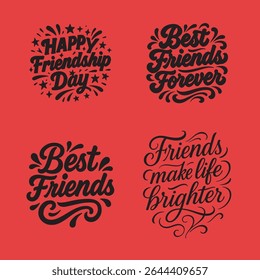 happy friemdship day vector design 