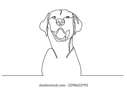 happy friendly golden dog animal line art