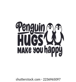 Happy friends day background with funny cartoon penguins. Kids friend background