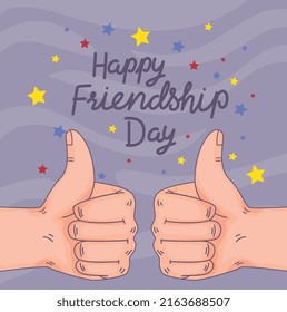 happy friends day hands like