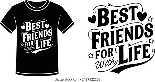 Happy friends day typography t shirt design