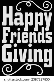 Happy Friends Giving eps cut file for cutting machine