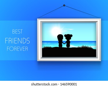 Happy friendship day background.