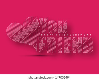 Happy friendship day background.
