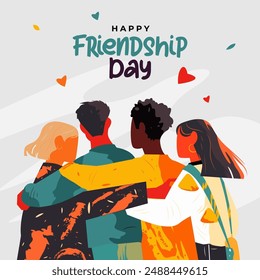 Happy Friendship Day Background Banner Design Template Illustration