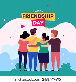 Happy Friendship Day Background Banner Design Template Illustration