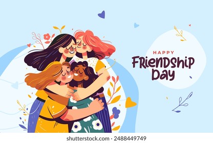 Happy Friendship Day Background Banner Design Template Illustration