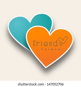 Happy Friendship Day background with hearts.