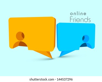 Happy Friendship Day background with speech bubble.