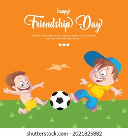 Happy friendship day banner design template.