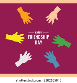 Happy friendship day banner design template.