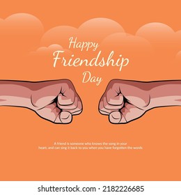 Happy friendship day banner design template.