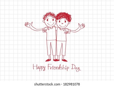 Happy Friendship Day and Best Friends Forever idea design
