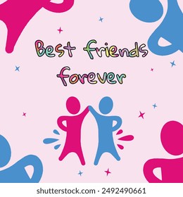 Happy Friendship Day, Best Friendship, International Friendship Day, Friends Forever, Best Friends Forever, Friendship Day Background Design, Poster, Banner and Gift Card Design. EPS FILE.3O JULY 2024