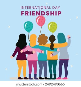 Happy Friendship Day, Best Friendship, International Friendship Day, Friends Forever, Best Friends Forever, Friendship Day Background Design, Poster, Banner and Gift Card Design. EPS FILE.3O JULY 2024