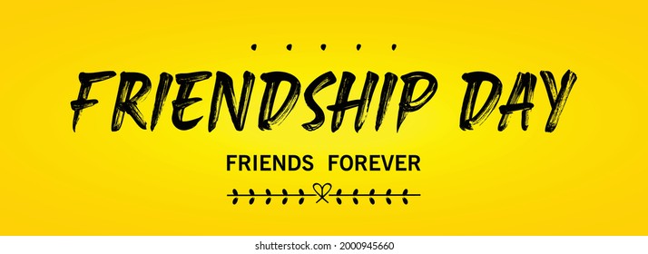 Happy Friendship Day Calligraphy Typography Creative Stock Vector ...