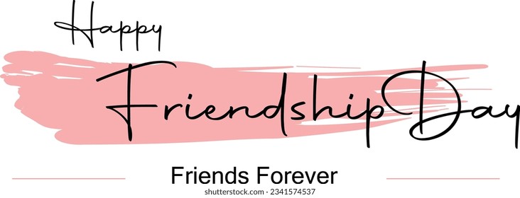 Happy Friendship Day Calligraphy Typography Creative Text Vector Illustration Design Background.