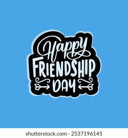 Happy Friendship Day calligraphy and typography design.