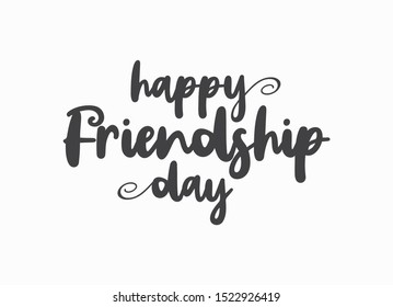 Happy Friendship Day Calligraphy Vector Design Stock Vector (Royalty ...