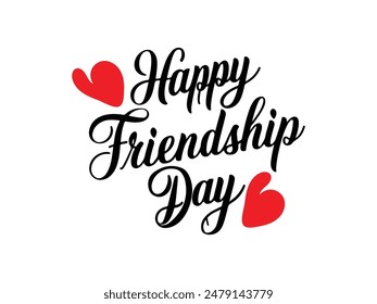 Happy Friendship Day calligraphy vector t-shart design.