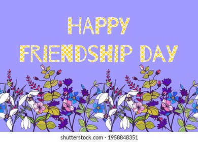 HAPPY Friendship day- card. Vector stock illustration eps10. 