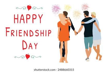 Happy friendship day celebration card