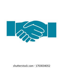 happy friendship day celebration handshake relation gesture emotion vector illustration silhouette style icon