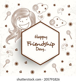 Happy Friendship Day celebrations seamless pattern background. 