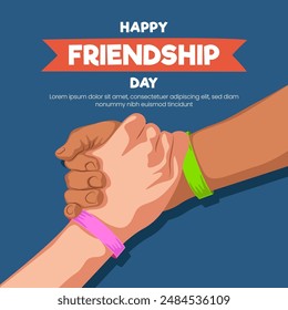 Happy Friendship Day clip art handshake vector for celebration friendship day.