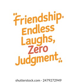 Happy Friendship Day colorful bold typography vector illustration. template, flyer, poster