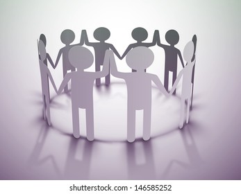 Happy friendship day concept with friends circle.